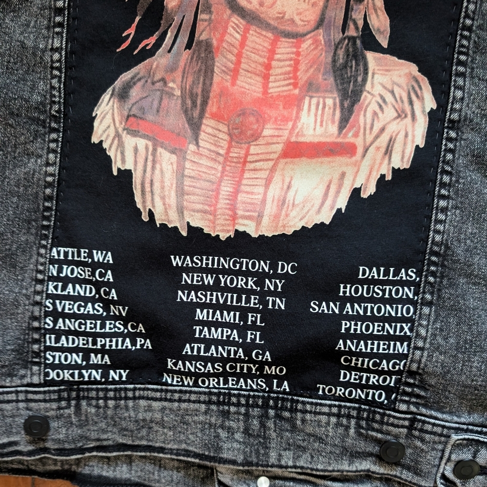 Yeezus Tour Upcycled Denim Jacket (M) - Picture 5 of 7